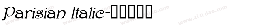 Parisian Italic字体转换
